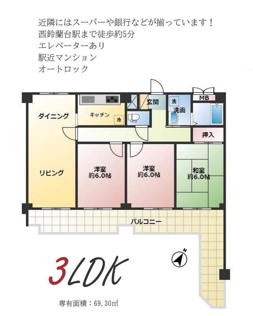 ライオンズマンション西鈴蘭台602