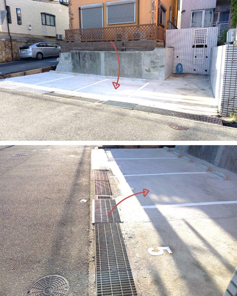 神戸市灘区中原通　軽四自動車用駐車場　3番
