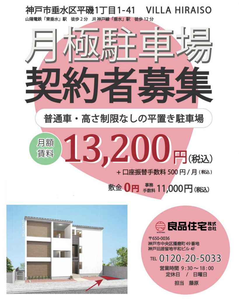 VILLA HIRAISO　普通車駐車場　1番